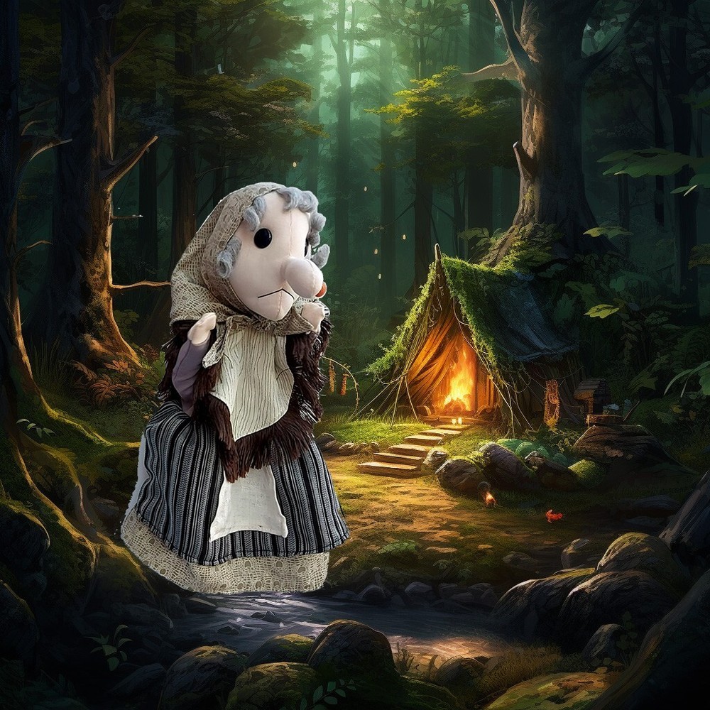 Klotild, the witch - handpuppet