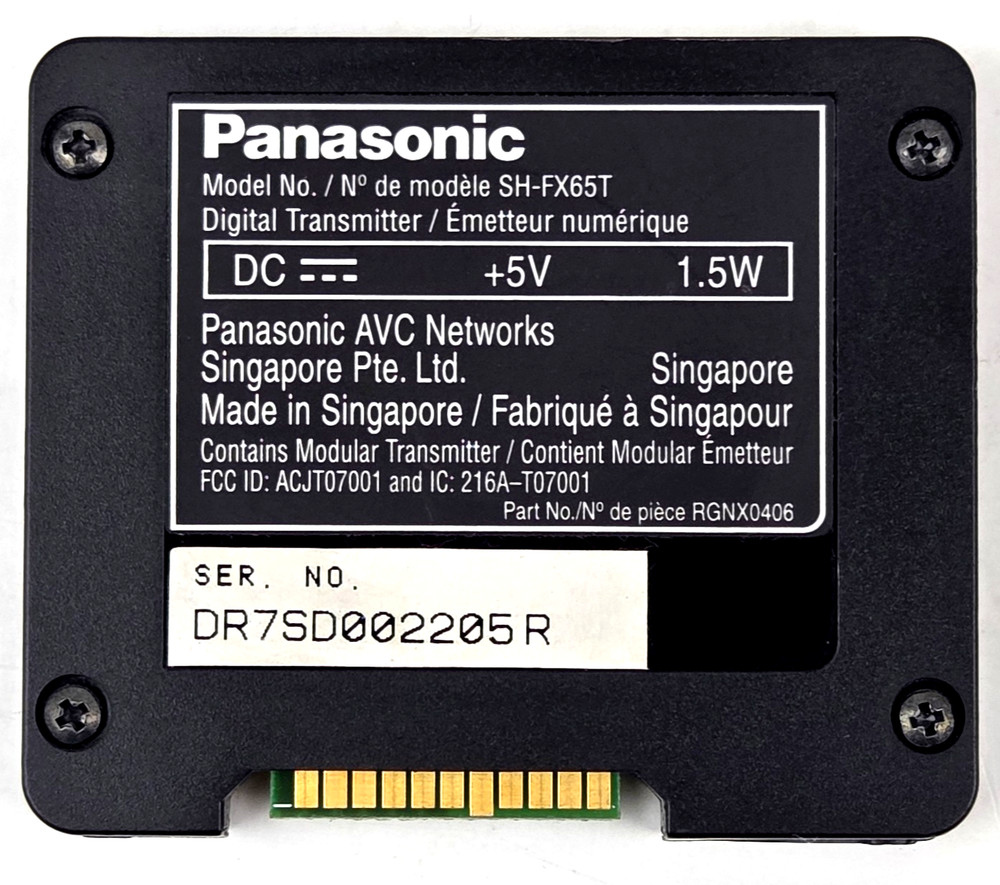 Panasonic SH-FX65T Wireless Speaker System Digital Transmitter