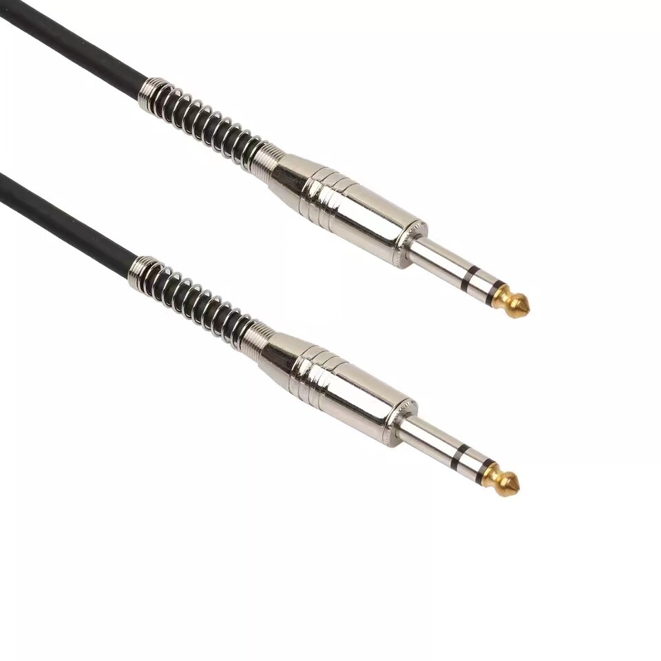 6FT Stereo Cable 1/4 Inch Male Trs Speaker Amp Noiseless Guitar Cable