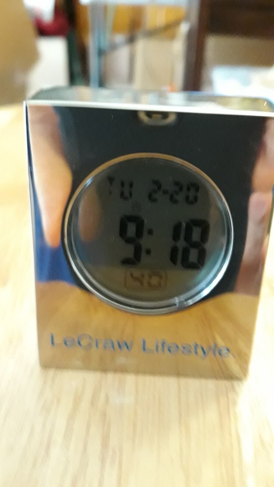 LeCraw Lifestyle Digital Desk Clock, Brand New!