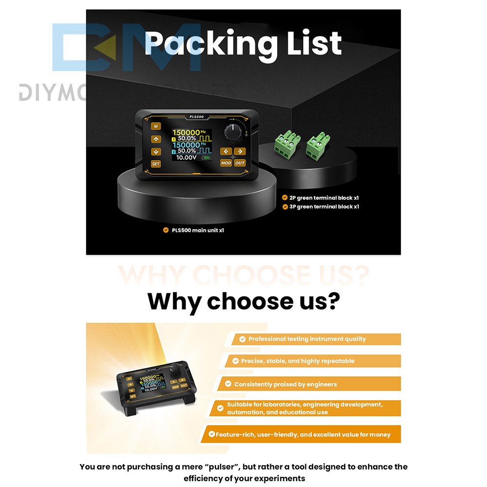 Signal Generator Module 2CH Adjustable Dead zone PWM Pulse Frequency Duty Cycle