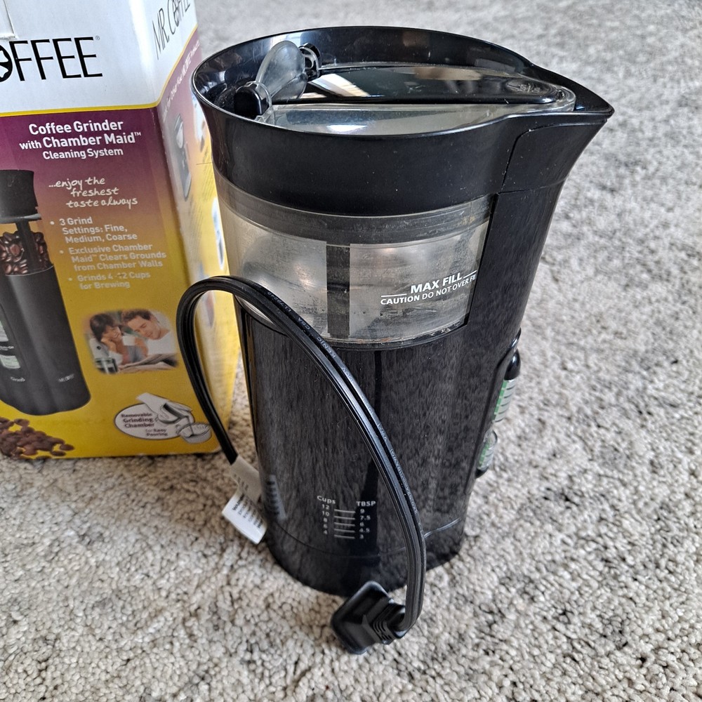 Mr. Coffee IDS77 Easy To Clean, Automatic Programmable Coffee Grinder, 4-12 Cups