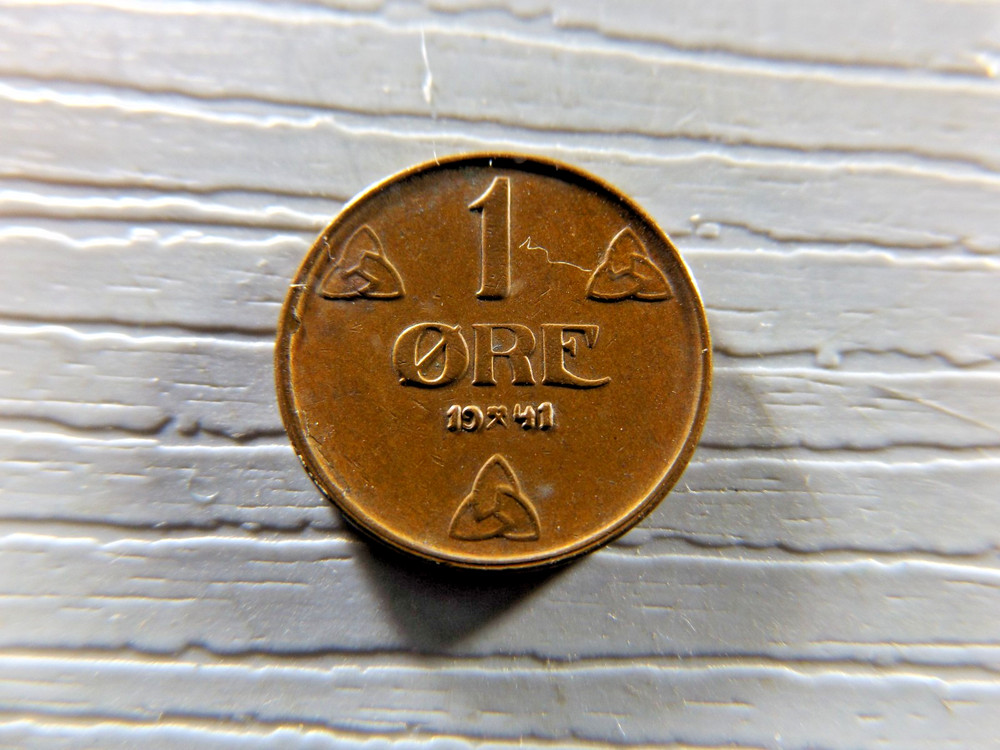 NORWAY  1941  1  ORE  KEY DATE