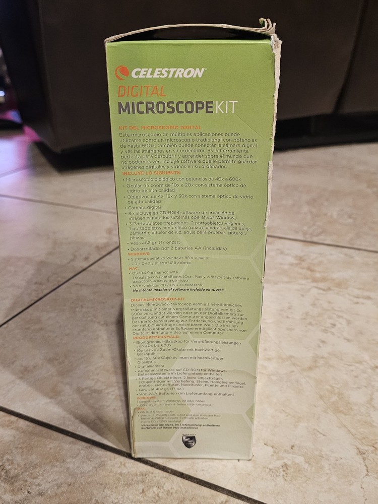 Celestron Digital Microscope Kit 40X to 600X Power
