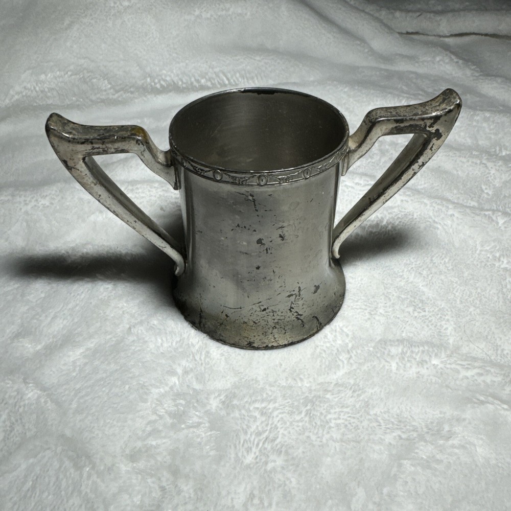 Taunton MA Poole Silverplate 3122 SUGAR Engraved Vintage Cup