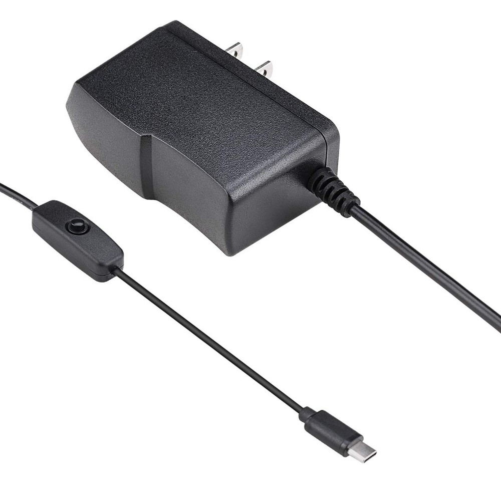 Raspberry Pi 4 b Power Supply 5V 3A USB C Charger Adapter