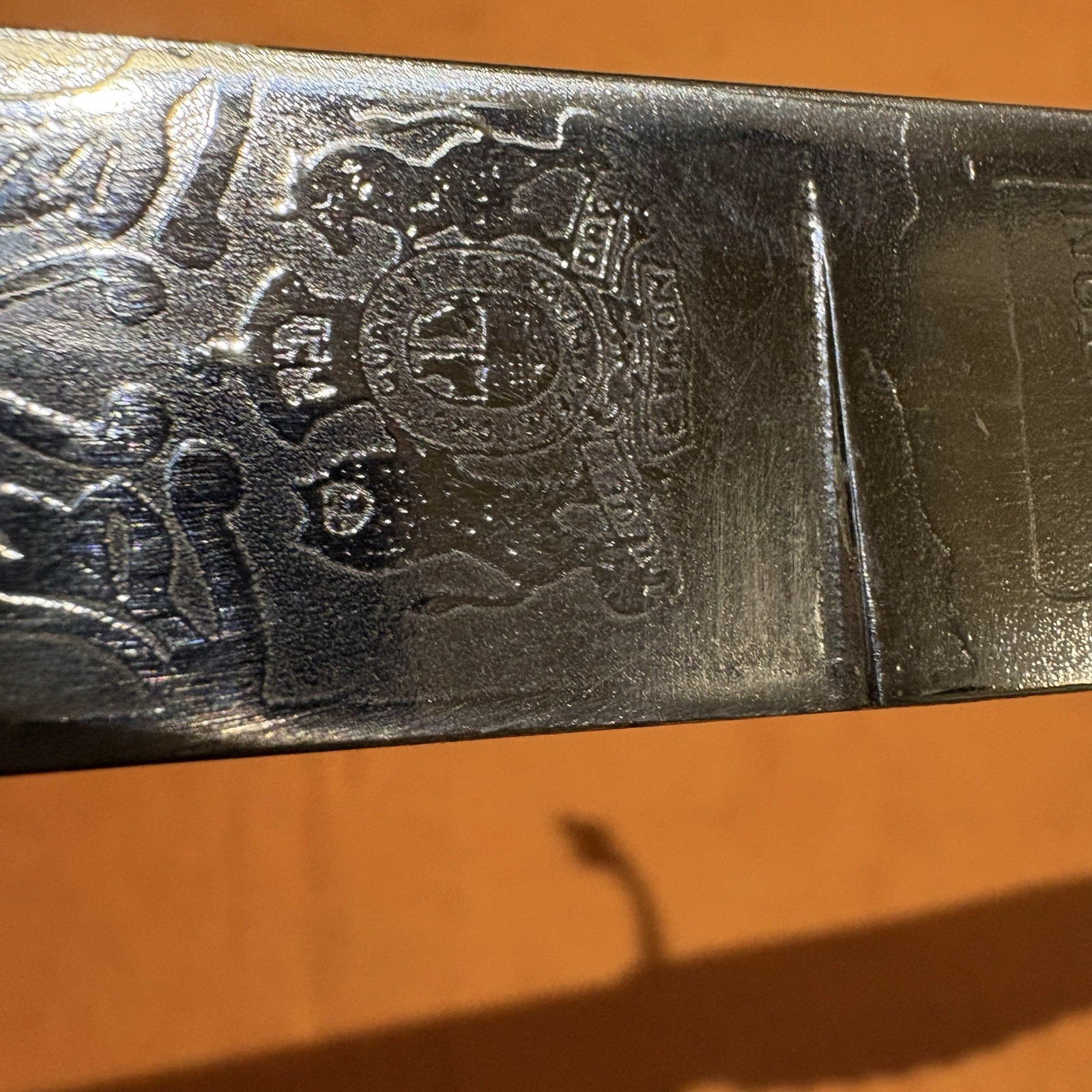 WW1 British Naval Lion Head Engraving Sword