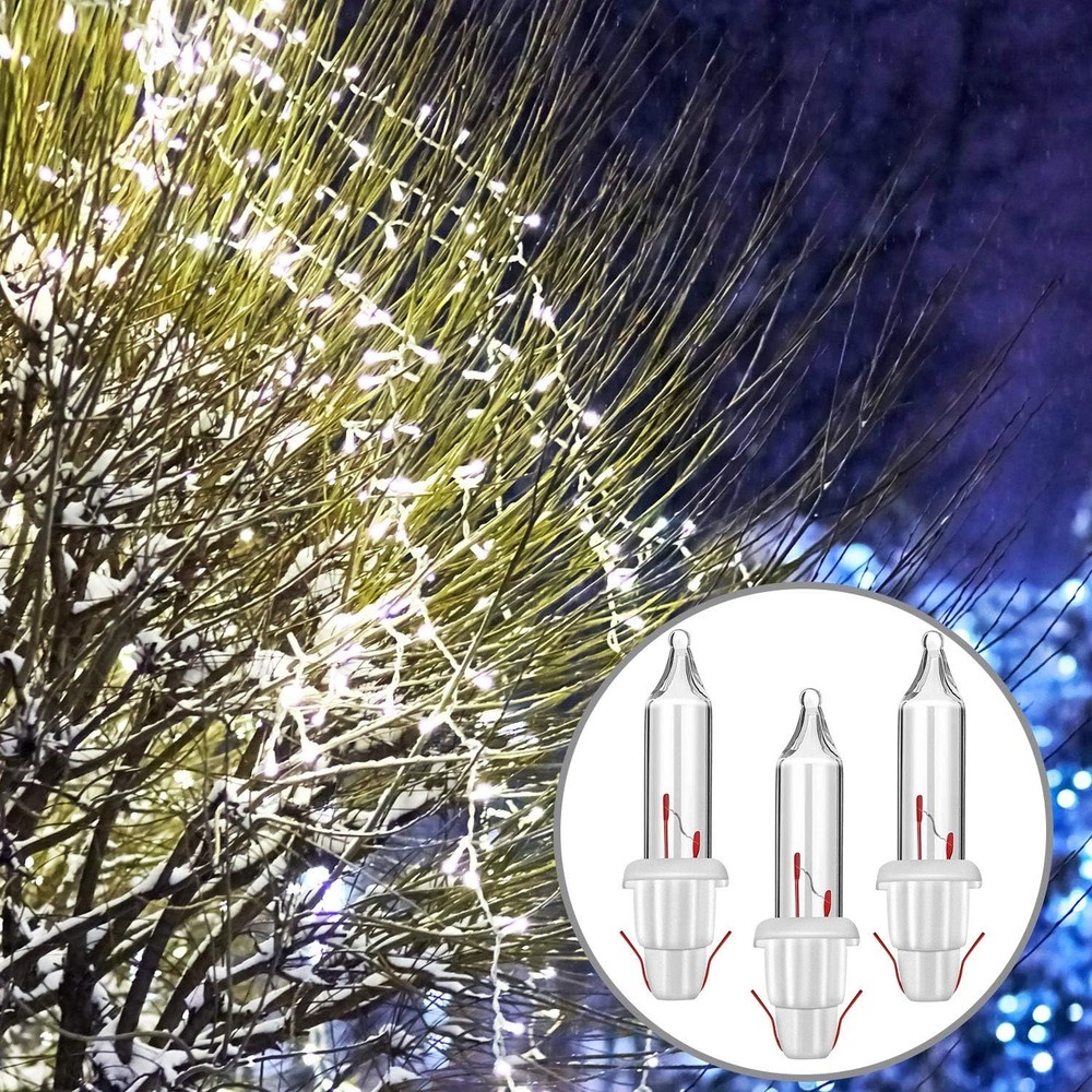 Mudder 60ct 2.5V Mini Replacement Bulbs for Christmas String Lights Warm White