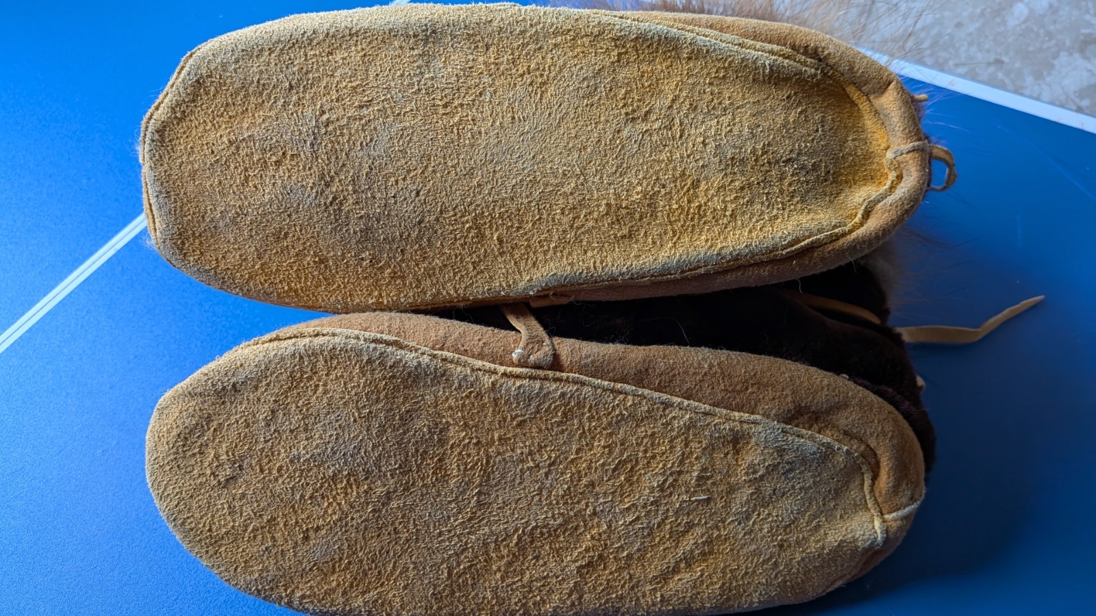 Vintage Authentic Native Alaskan Hand Beaded Mukluks with real Leather and Fur