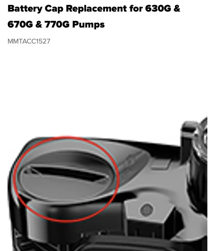 Medtronic Battery Cap Replacement Assembly620G/630G/640G/670G PUMPS