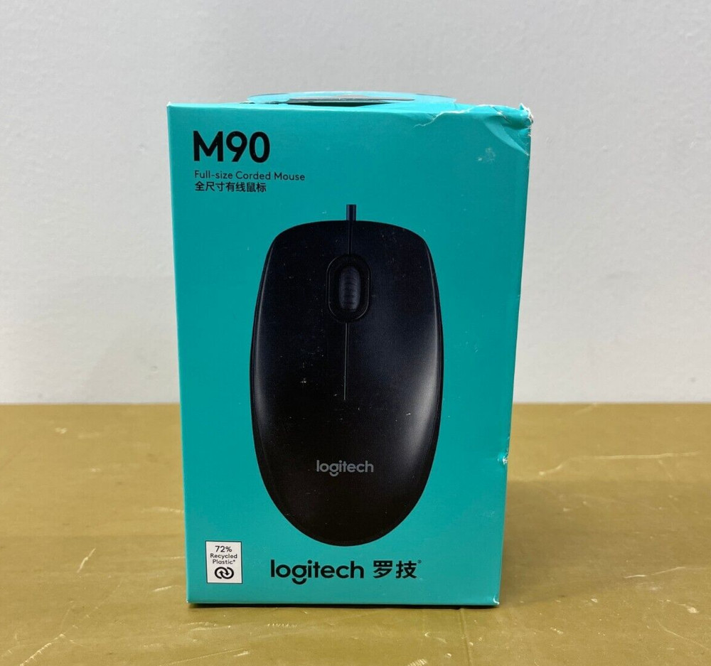 Logitech M90 Wired Mouse Black (910-001970)
