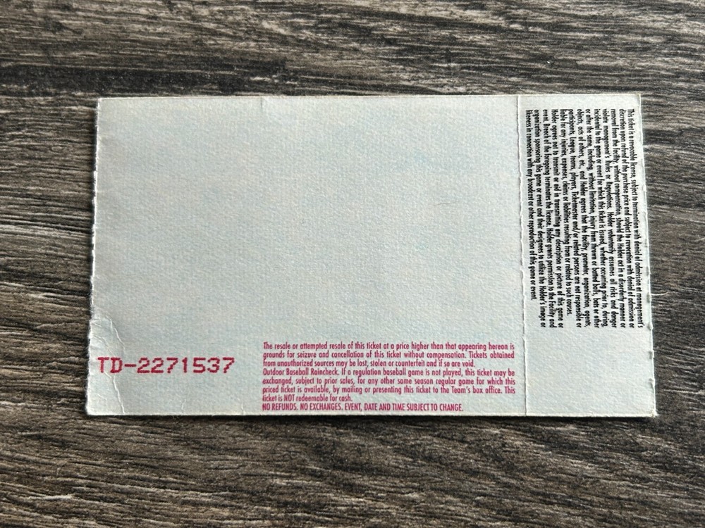 KISS Ticket Stub Alive Reunion Concert Tour Sept 17 1996 Miami FL Vintage Kiss