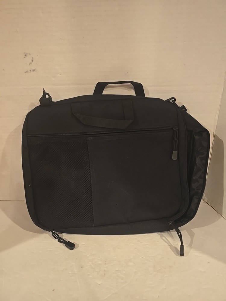 Port Authority Black Polyester Laptop Bag