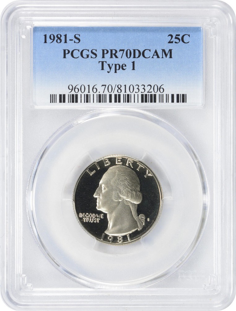 1981-S Washington Quarter Type 1 PR70DCAM PCGS