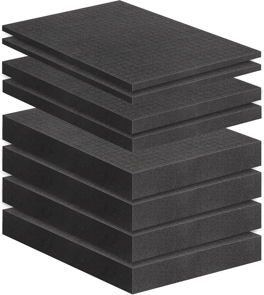 8 Pcs Pick and Pluck Foam Sheets - 3 Sizes, Pre-Cubed, Polyethylene for Crafts,