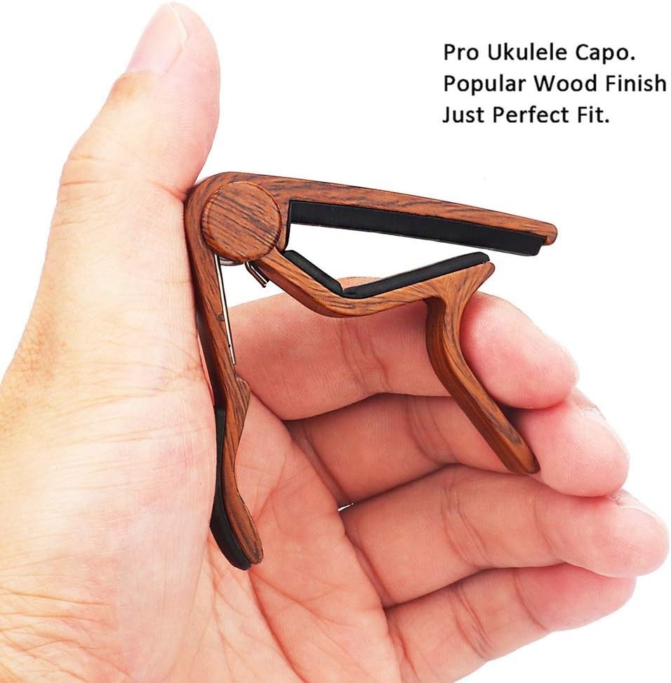 Lightweight Pro Ukulele Capo: Quick Release for Soprano & Baritone Instruments