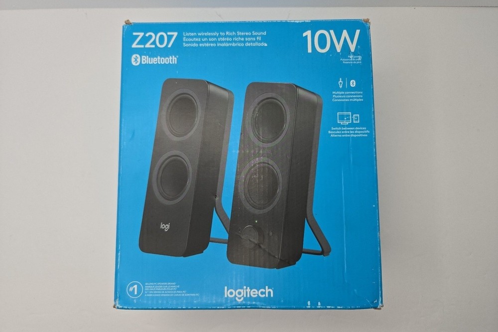 Logitech Z207 2.0 Bluetooth Computer Speakers Black Wireless - Read