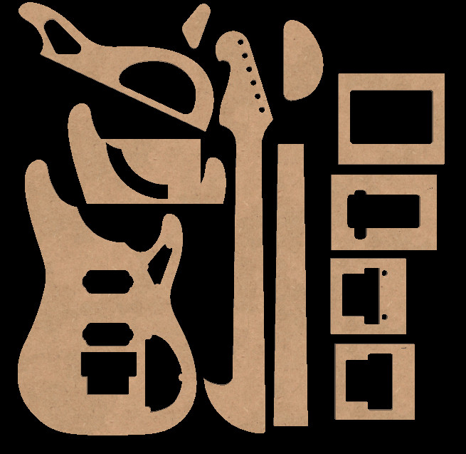 Wburn N4 Full Template Set 0.50" MDF