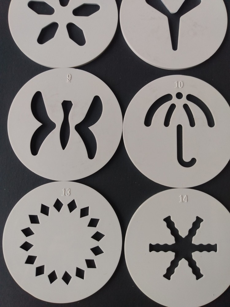 Pampered Chef Cookie Press #1525 Replacement Disk 16 Total
