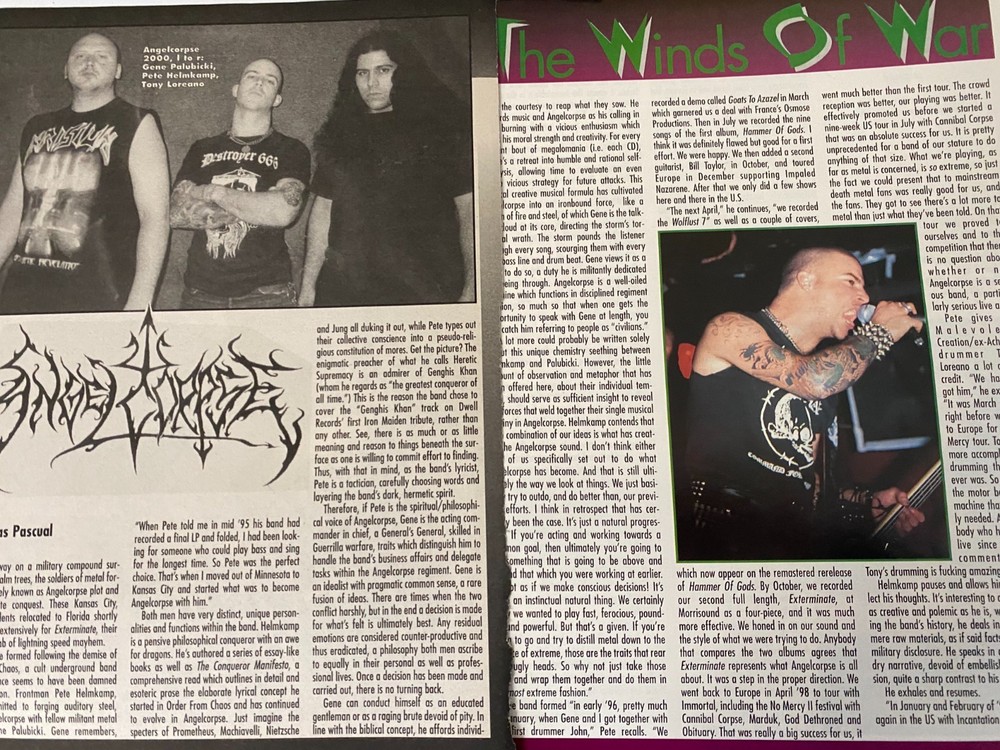 Angel Corpse, Four Page Vintage Clipping