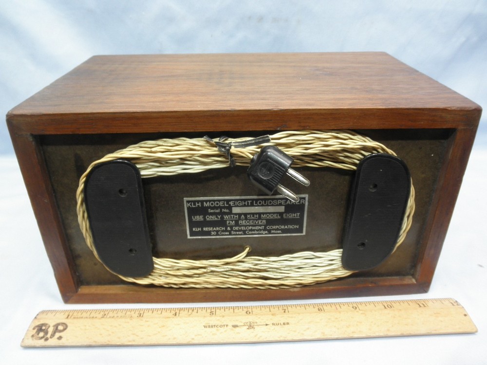 Exceptional 1960s KLH Model Eight Solid Walnut Speaker Only- RADIOORPHANAGE