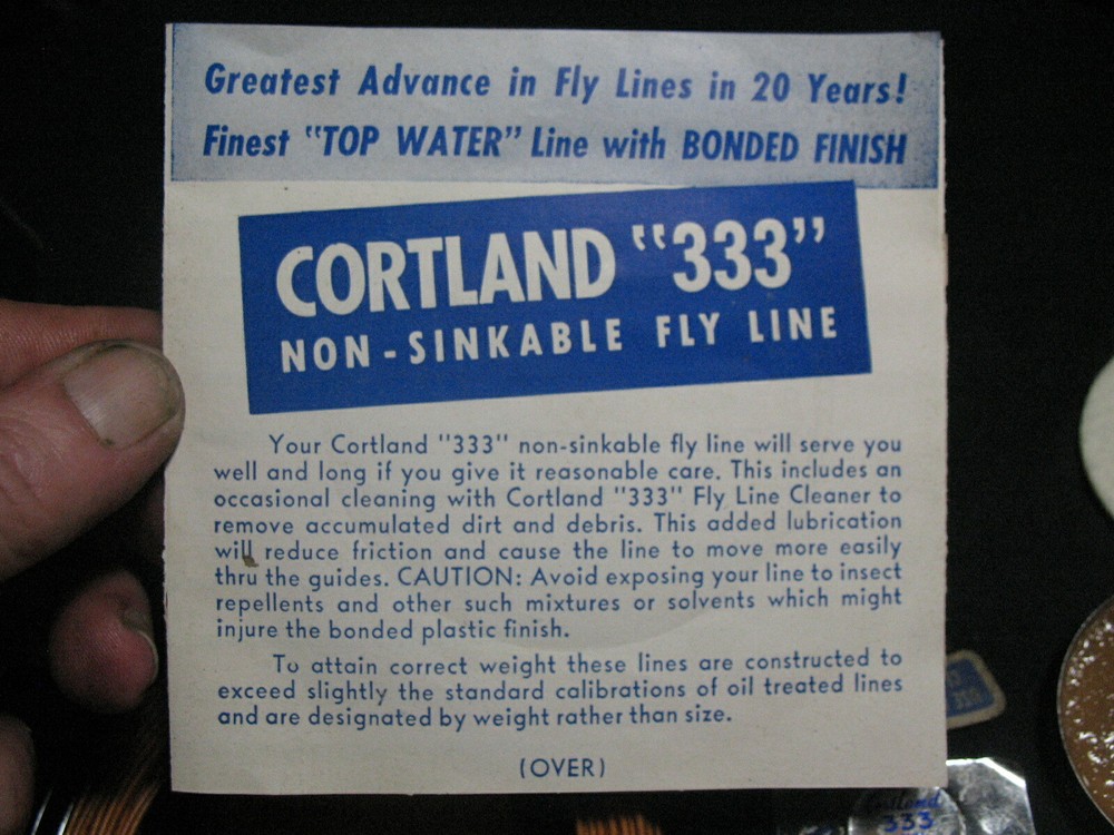 cortland 333 fly line nos.