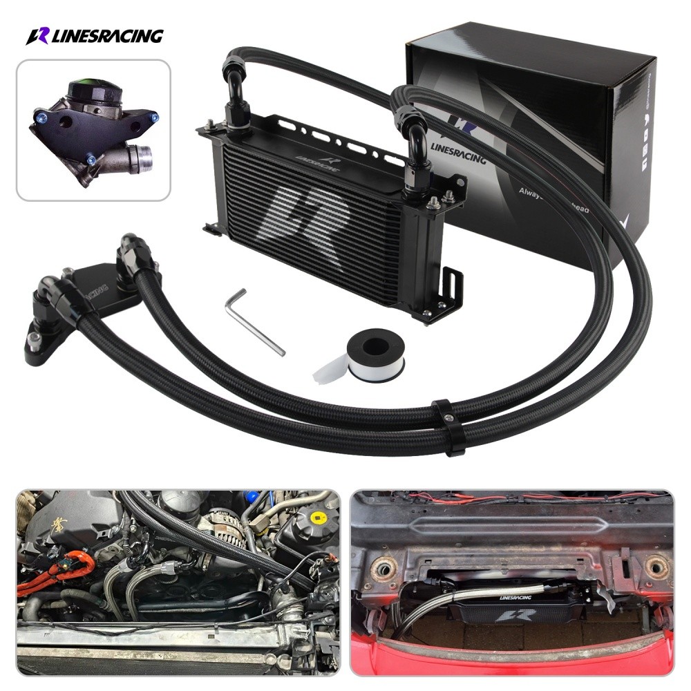 AN10 19 Row Oil Cooler Kit Thermostat Adapter For BMW N54/N55 335i 335is 335xi