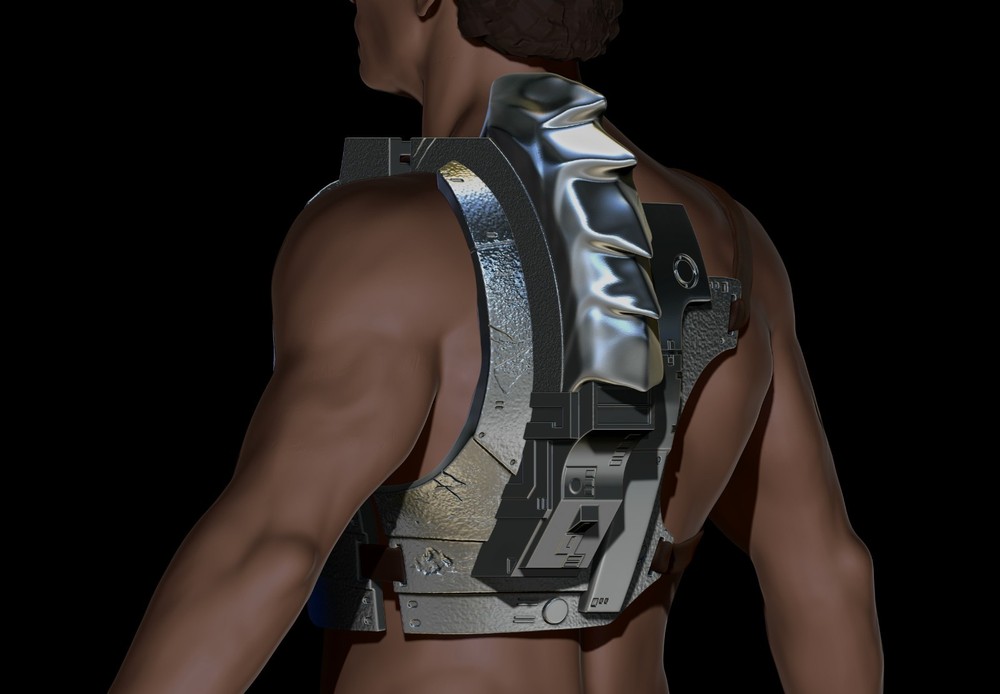 Predator Armor Bust Scale 1:1 File STL-OBJ For 3D Printing