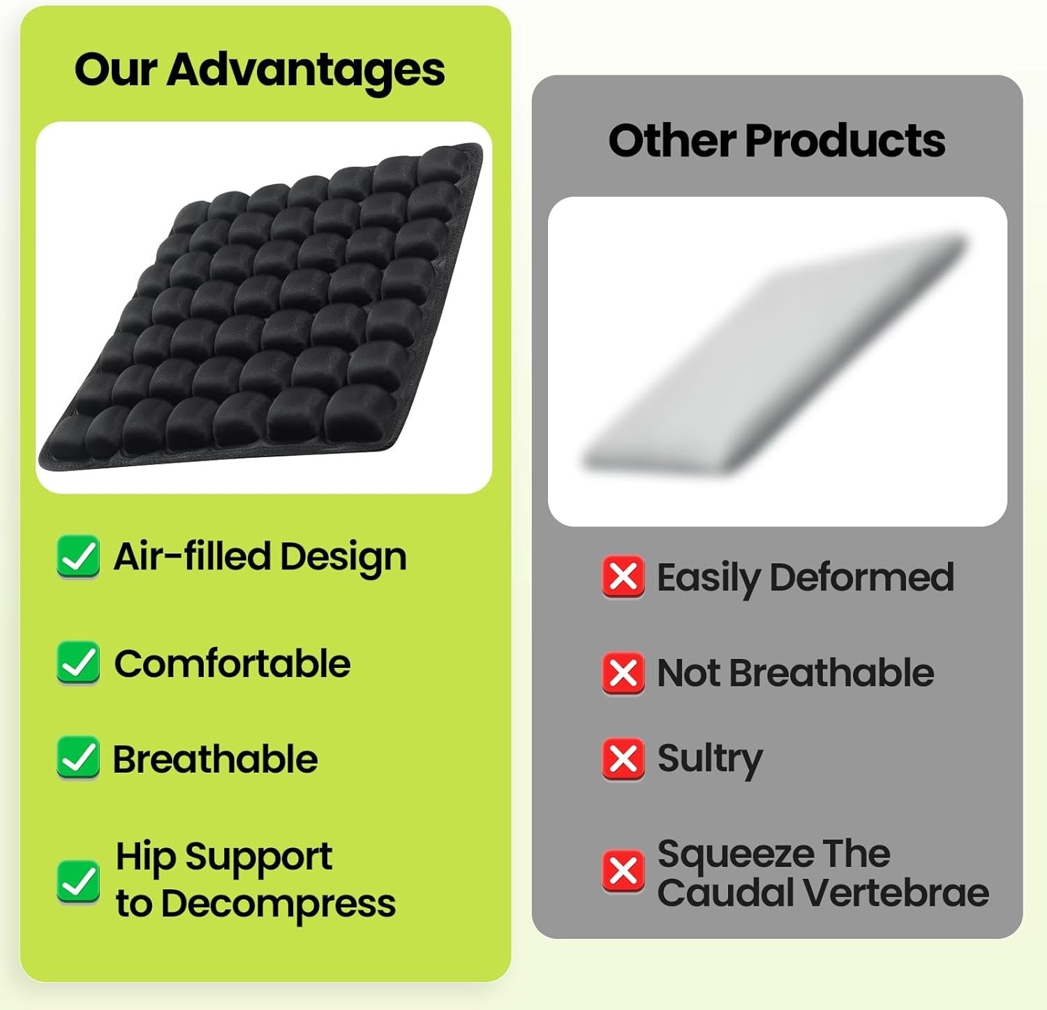 Sondor Travel Cushion – Adjustable Bubble Technology for Customized Comfort, ...