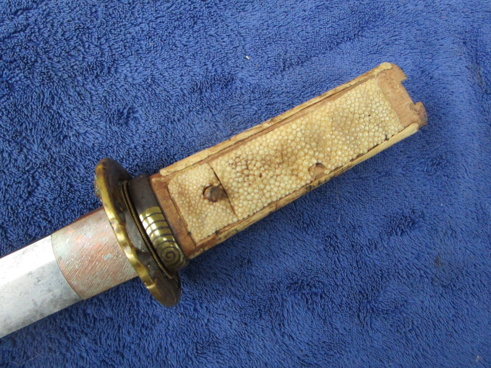 RARE ORIGINAL ANTIQUE JAPANESE SWORD TANTO WAKIZASHI DAGGER KATANA AND SCABBARD