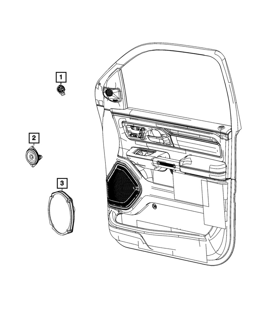 Genuine Mopar Speaker Right 68605234AB