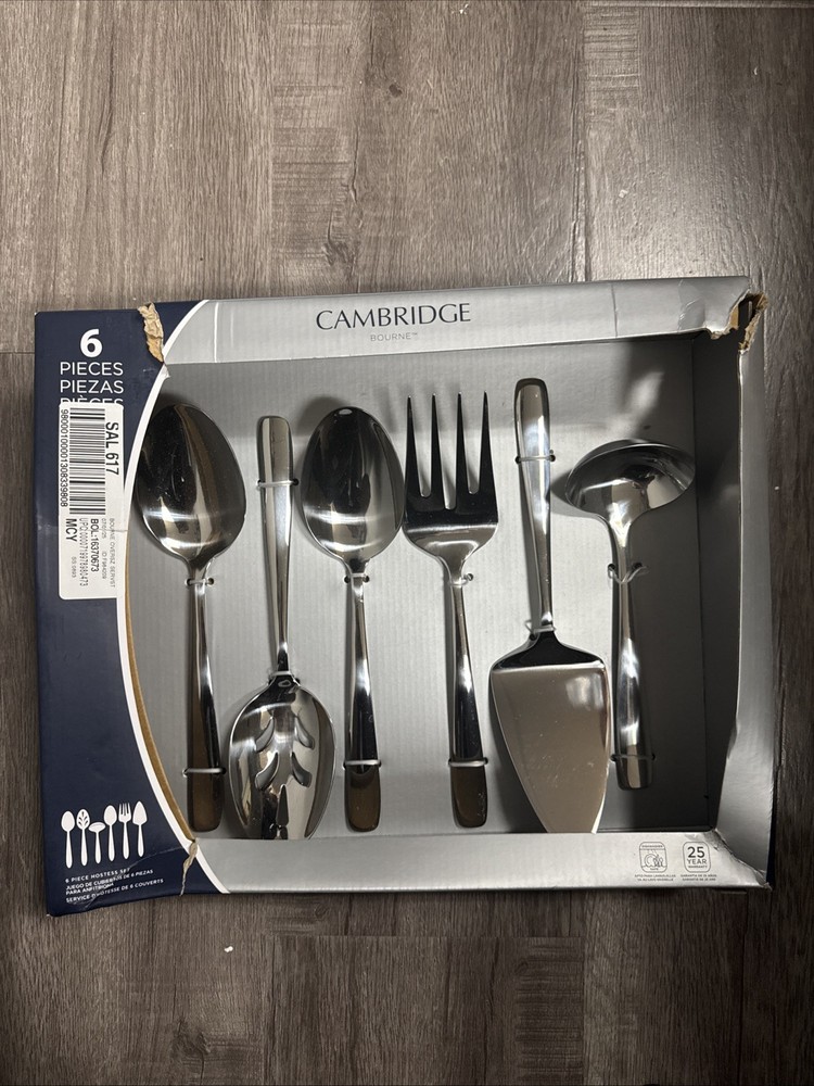 Silversmiths Bourne Mirror Oversized 6Pc Set Silver