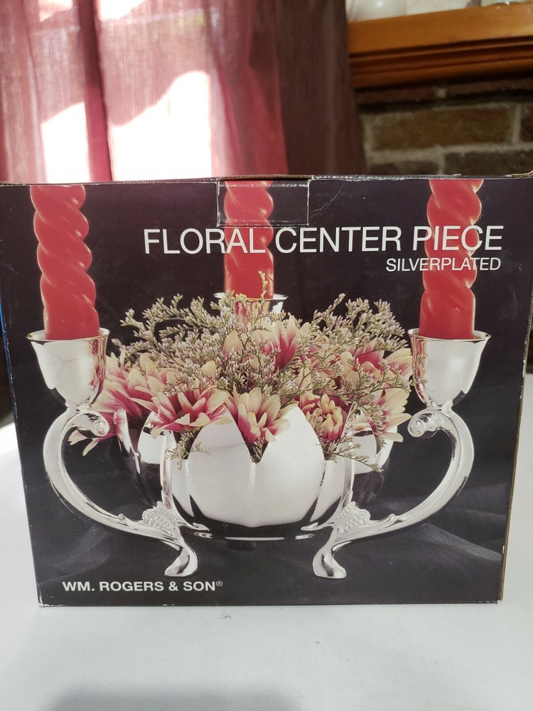 WM Rogers NEW Floral Centerpiece/ dish/bowl RARE, in Original Box