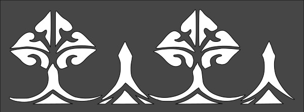 1- 3x8 inch Stencil, (VH-58) Fleur Border (6mil)