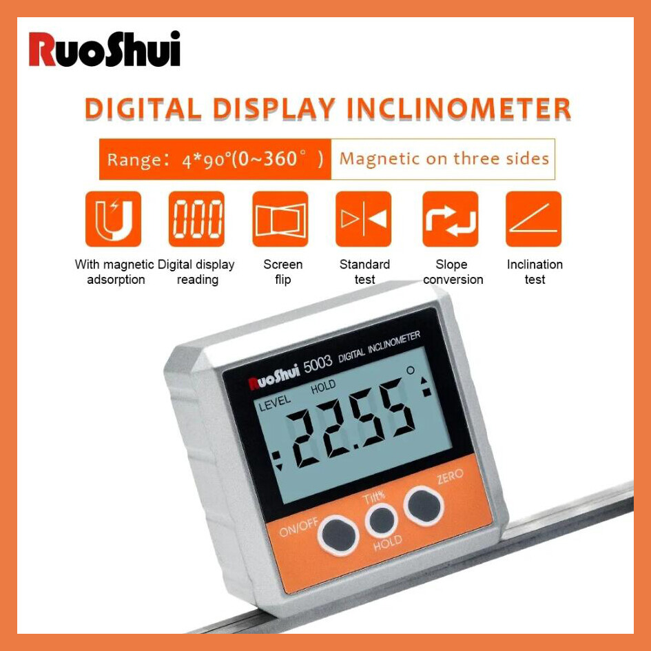VICTOR 5001/5003/5004 Multi-functional Digital Inclinometer Measure Laser Ruler