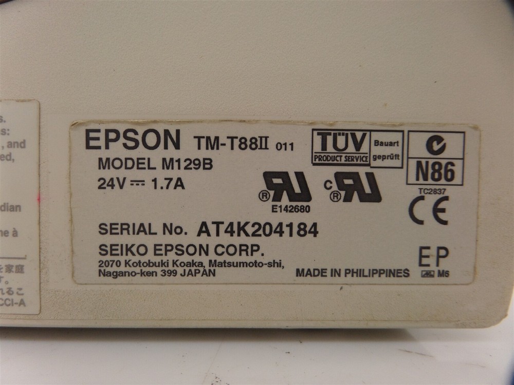 Epson TM-T88II M129B Thermal Receipt Printer