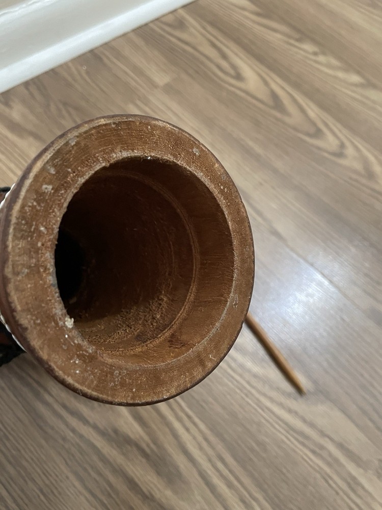 Hand Crafted Mini Wood Drum Hand Painted