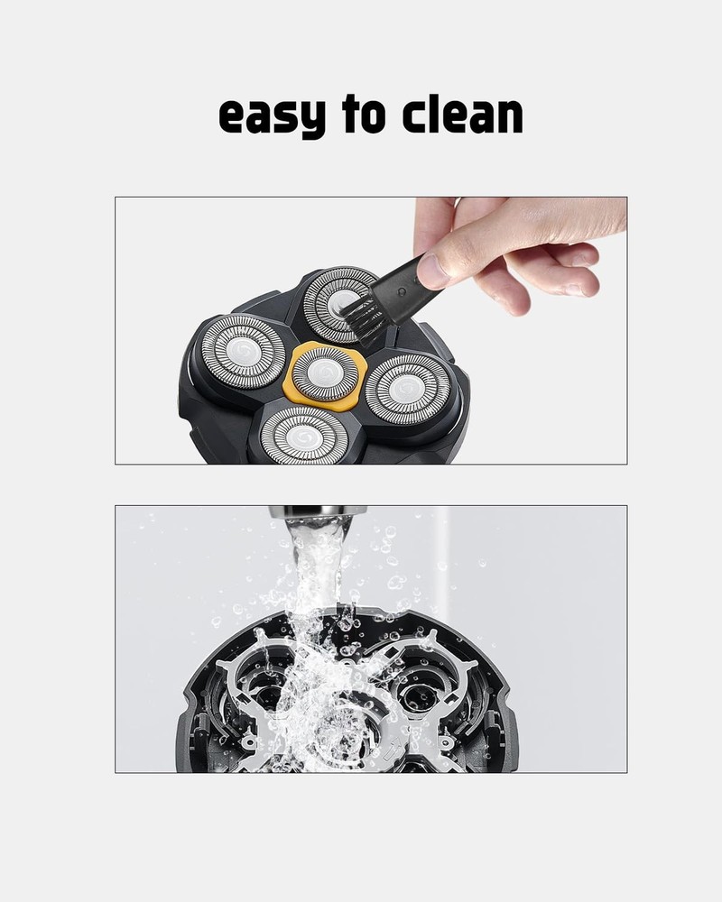 2PCS Head Shaver Replacement Heads for Microtouch Titanium 2 Pack, Silver