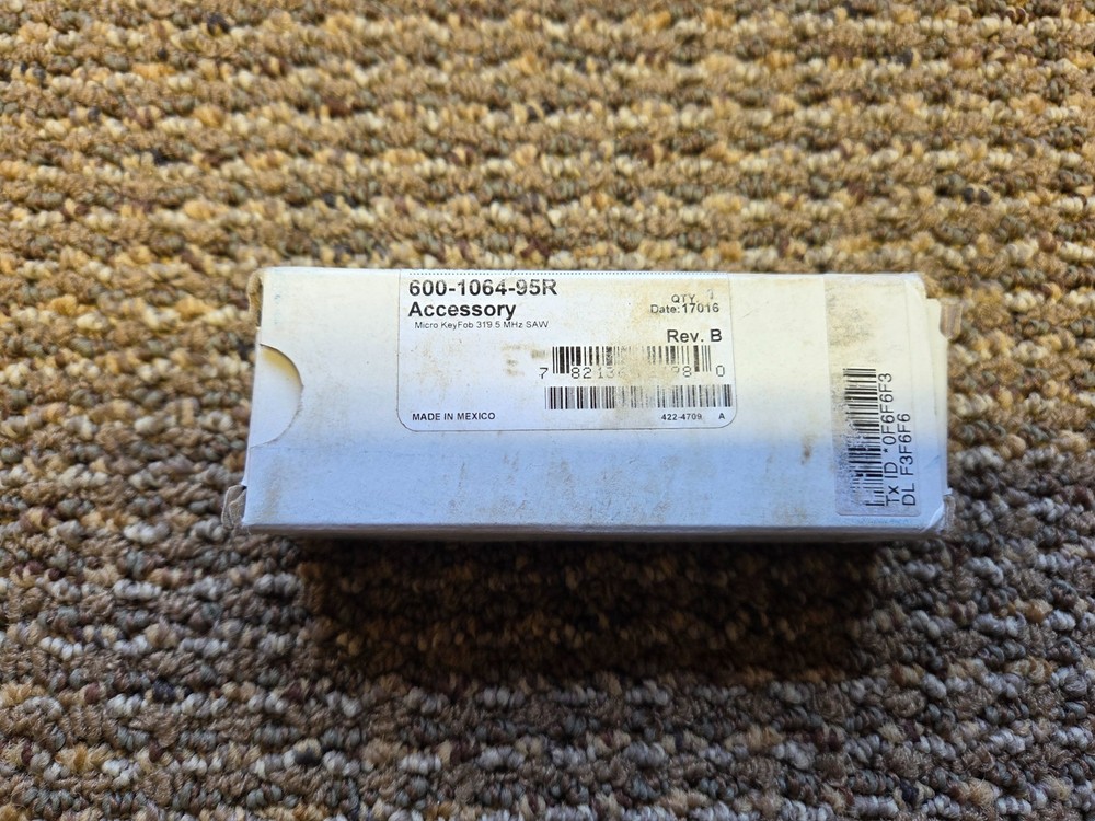 New GE Interlogix 600-1064-95R Micro 4 Button Wireless Remote Keyfob