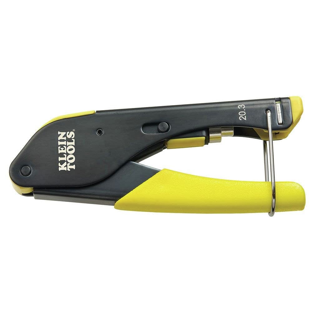 Klein Tools VDV212-008-SEN Compact Compression Crimper, Yellow/Black
