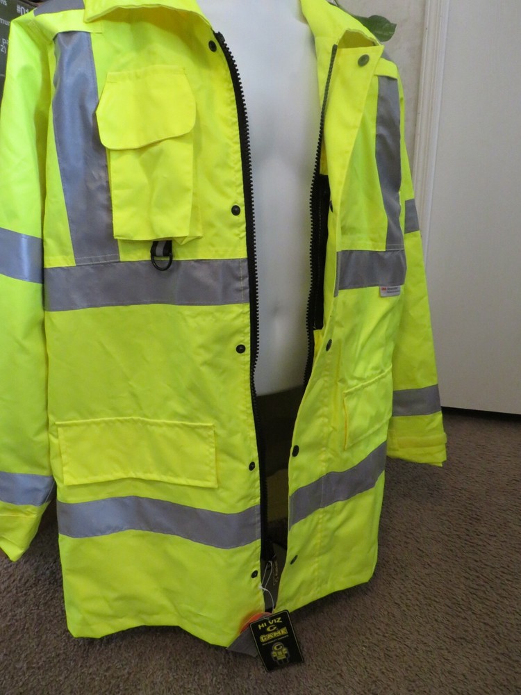 HI VIZ GAME HIGH VISABILITY REFLECTIVE JACKET SIZE MEDIUM 3M SCOTCHLITE NWT