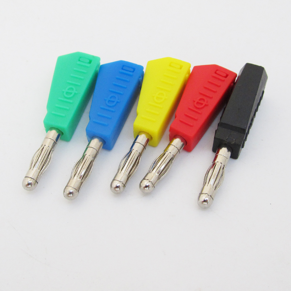1set 5Colors Stackable Brass 4mm Banana Plug Lantern Speaker Cable Connector
