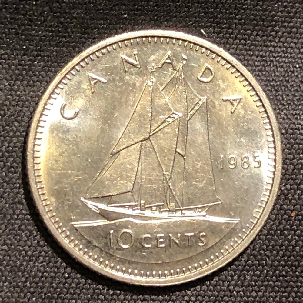 1985 Canada 10 Cent Coin - Proof-Like Uncirculated