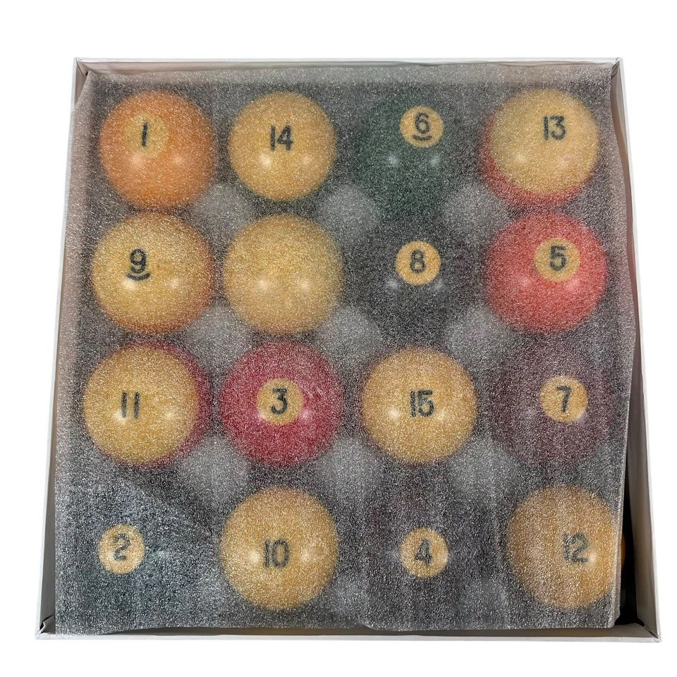 Vintage ARAMITH? Billiard Pool Balls - 2 1/4" Complete Set Read