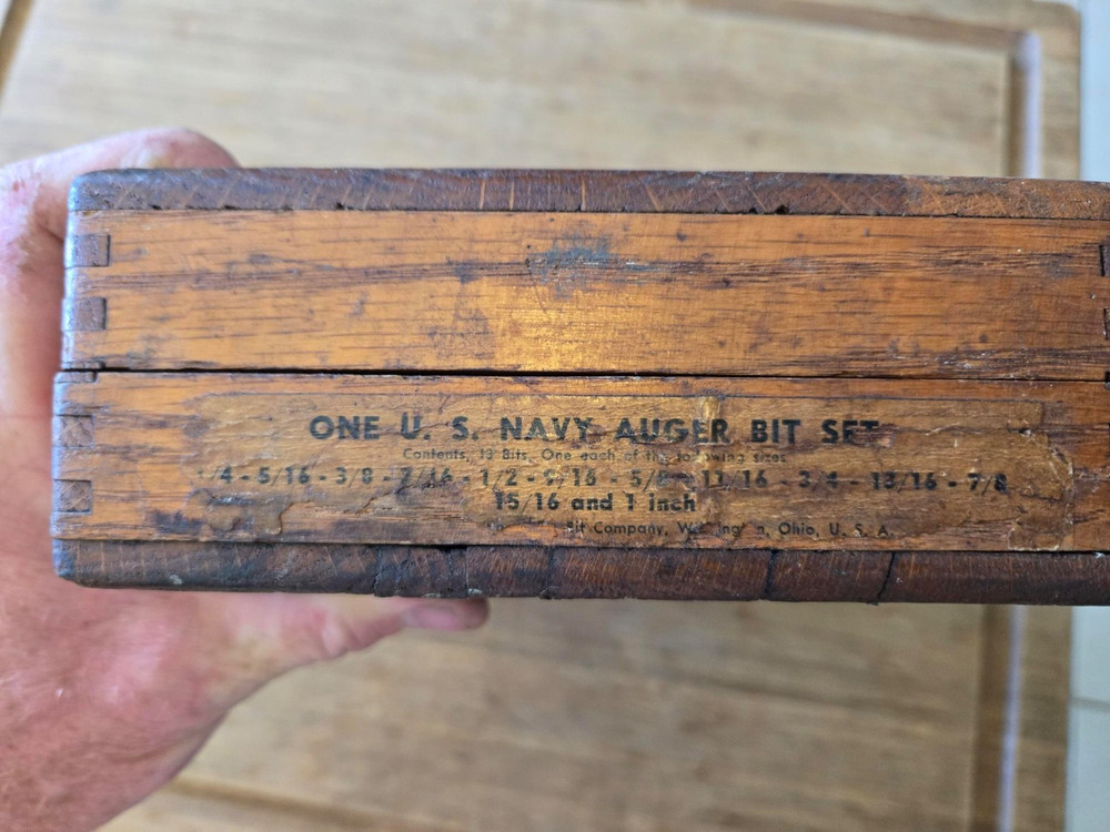 Antique IRWIN Auger Bit Set * Early Navy Set *