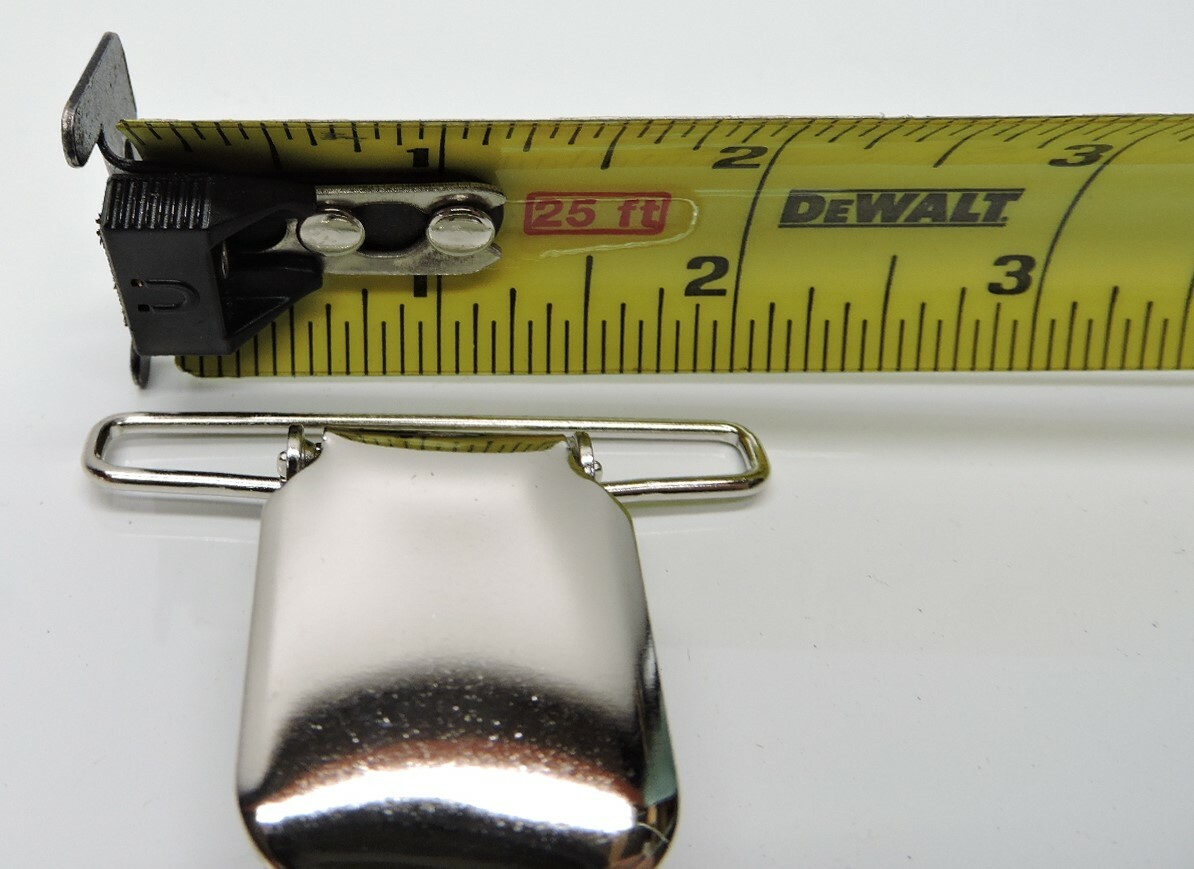 (20) Hold-Up Suspenders Heavy Duty JUMBO Nickel Plated Metal No-Slip Clips