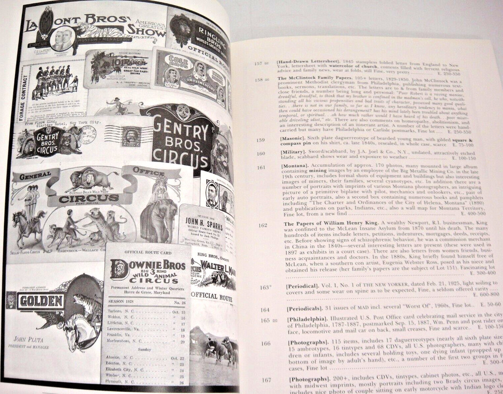 Siegel Stamp Auction Catalog Autographs Civil War Postal History Manuscripts 779