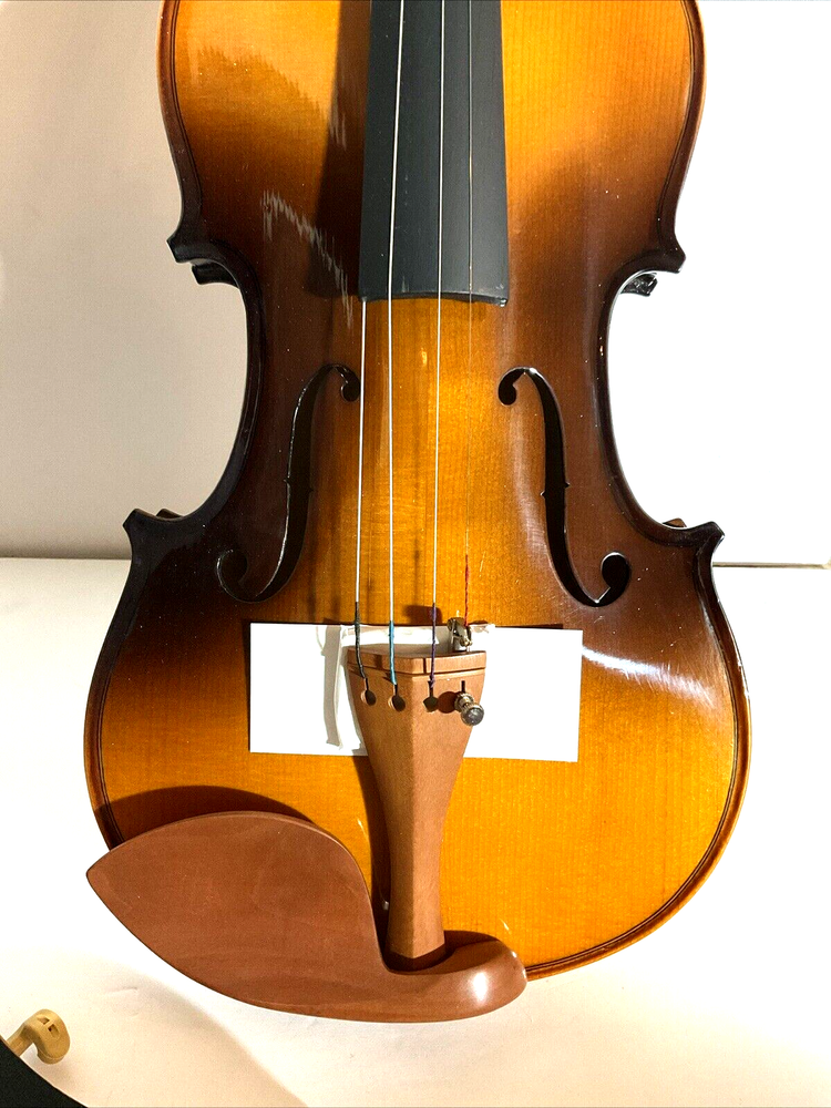 Handmade Flamed Violin 4/4 Professional Solid Maple Wood Shoulder Holder, Bow