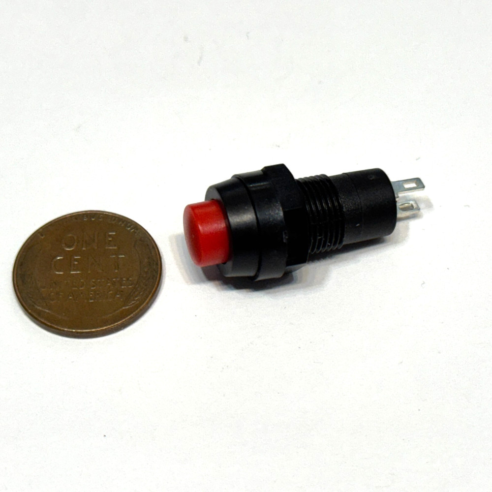 Red 10mm Self-Locking Latching Push Button Switch SPST ON/OFF DS-211 C31 STAMP