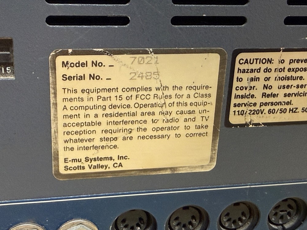 E-mu SP-12 Model 7021 Sampling Percussion/Drum Machine